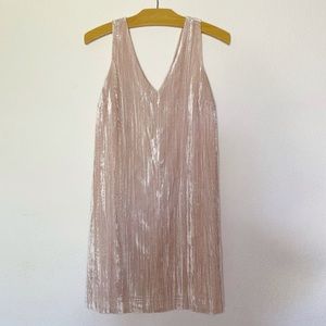 LOFT Petite Blush Pink Velvet Dress 2P